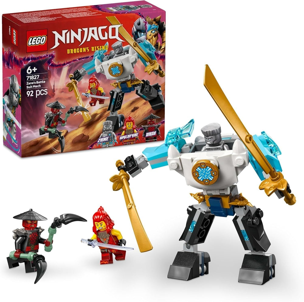 LEGO NINJAGO Zane's Action Mech - Jouet Ninja avec 3 figurines pour jouer un rôle - Petit ensemble à construire et à jouer pour les enfants - Idée cadeau pour garçons et filles à partir de 6 ans 71827 Jeux de construction Besuche den LEGO-Store Titre par défaut