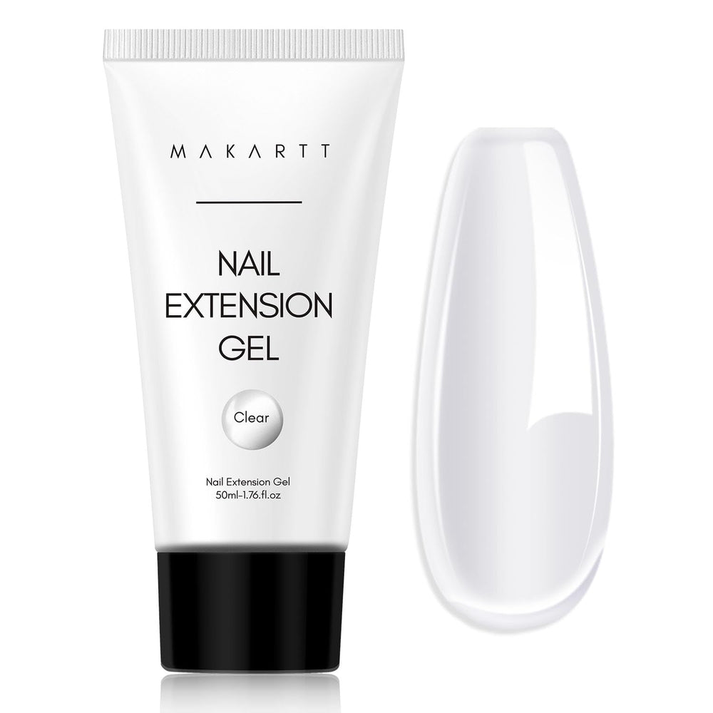 Makartt Poly Nail Extension Gel - 50 ML Extension Builder Acrylique Poly Nail Aufbaugel Extender Gel pour Gel Nägel pour Nagelverlängerung, Nagelstärkung, Nail Art Décoration(Transparent)