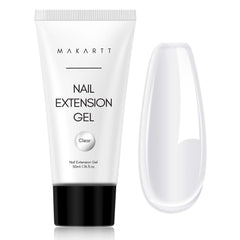 Makartt Poly Nail Extension Gel - 50 ML Extension Builder Acrylique Poly Nail Aufbaugel Extender Gel pour Gel Nägel pour Nagelverlängerung, Nagelstärkung, Nail Art Décoration(Transparent)
