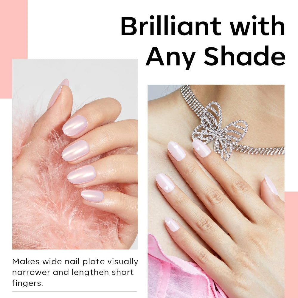 Modelones Nail Tips 510 pièces – Ensemble de pointes d'ongles à couverture complète, ensemble de pointes en gel, pointes d'ongles en résine PMMA pré-polonées, ongles artificiels à coller sur Nail Art DIY, Squoval court