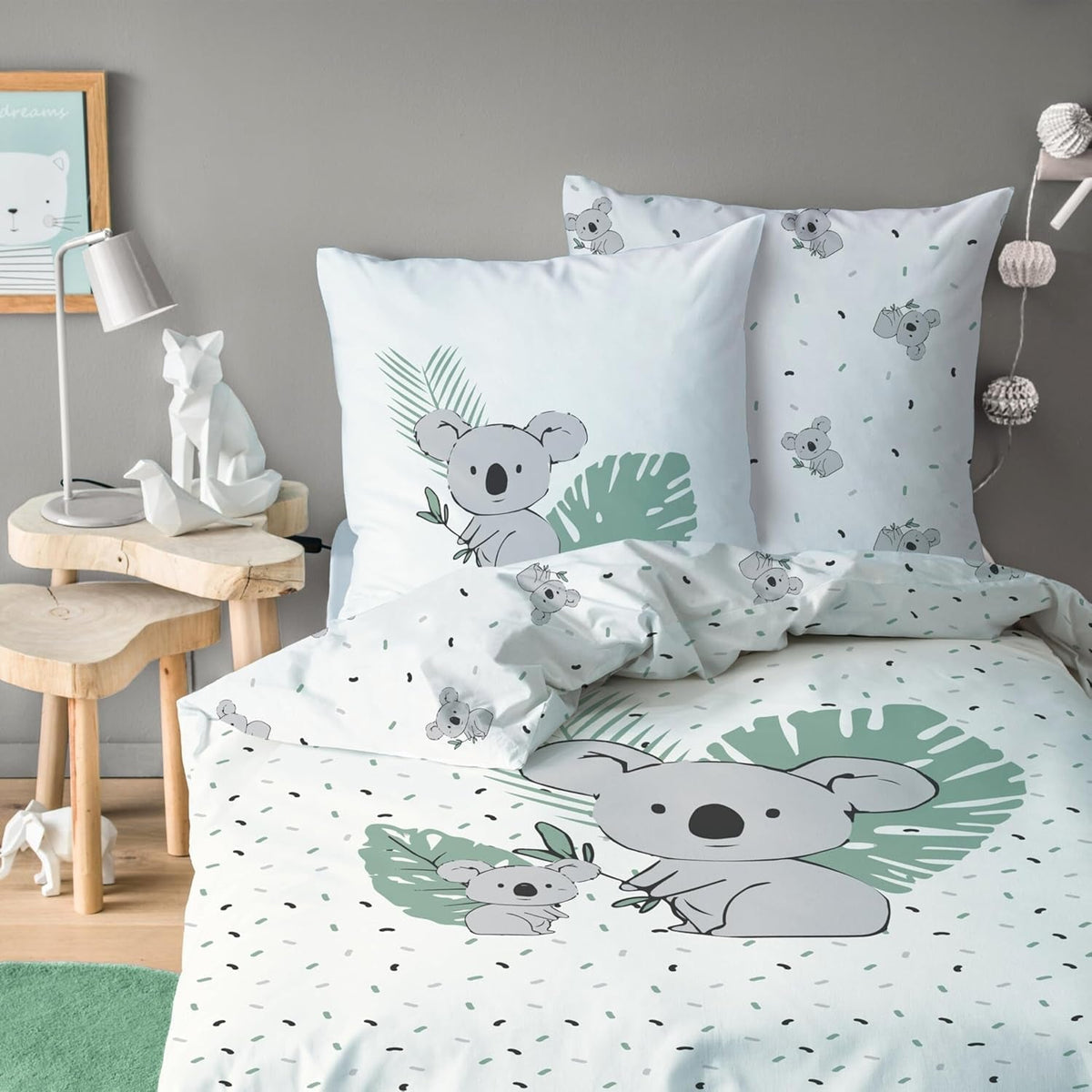 Linge de lit enfant, ours Koala, unisexe, 100% coton Linge de lit - enfant Naty Shop