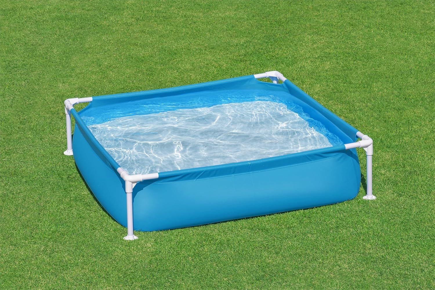 Piscină Bestway My First Frame 122 x 122 x 30,5 cm, albastră, dreptunghiulară