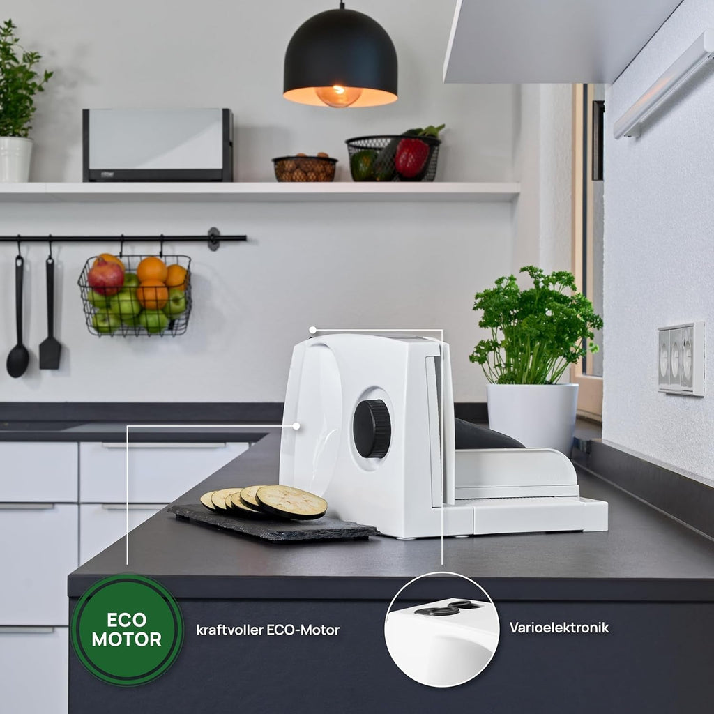 Ritter Markant 05 Mașină electrică pliabilă multifuncțională de feliat și feliat pâine cu Eco-Motor, fabricată în Germania Rasnite si Feliatoare Naty Shop