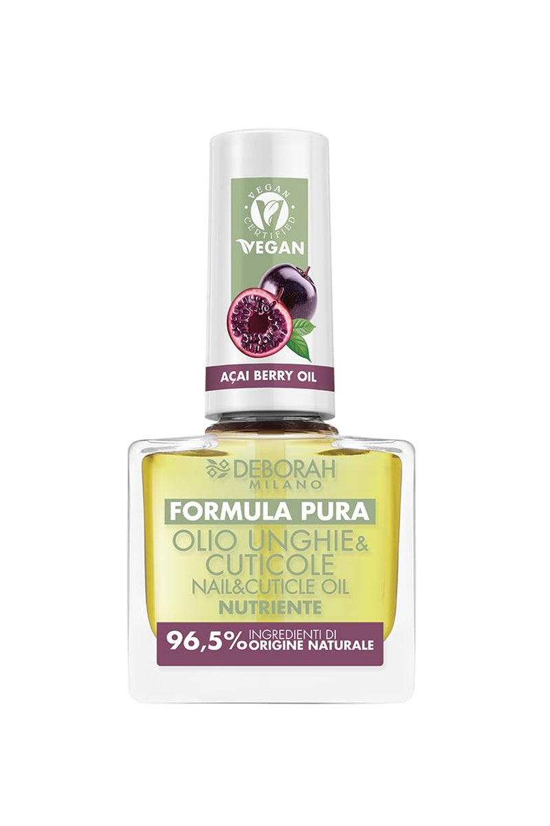 Milano Formula Pure Treatment All in One vernis à ongles, végétalien, pour base et top coat, à l'extrait de citron, revitalise et réduit le jaunissement, 8,5 ml