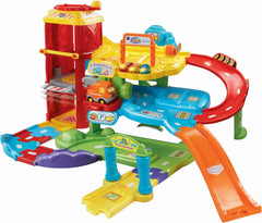 Vtech TUT TUT Baby Flitzer - Parking couvert, coloré, 66,6 x 75,3 x 45,1 cm & TUT TUT Baby Flitzer - Camion de pompier - voiture jouet avec musique, bouton lumineux, phrases et sons intéressants Bebe Toys Naty Shop