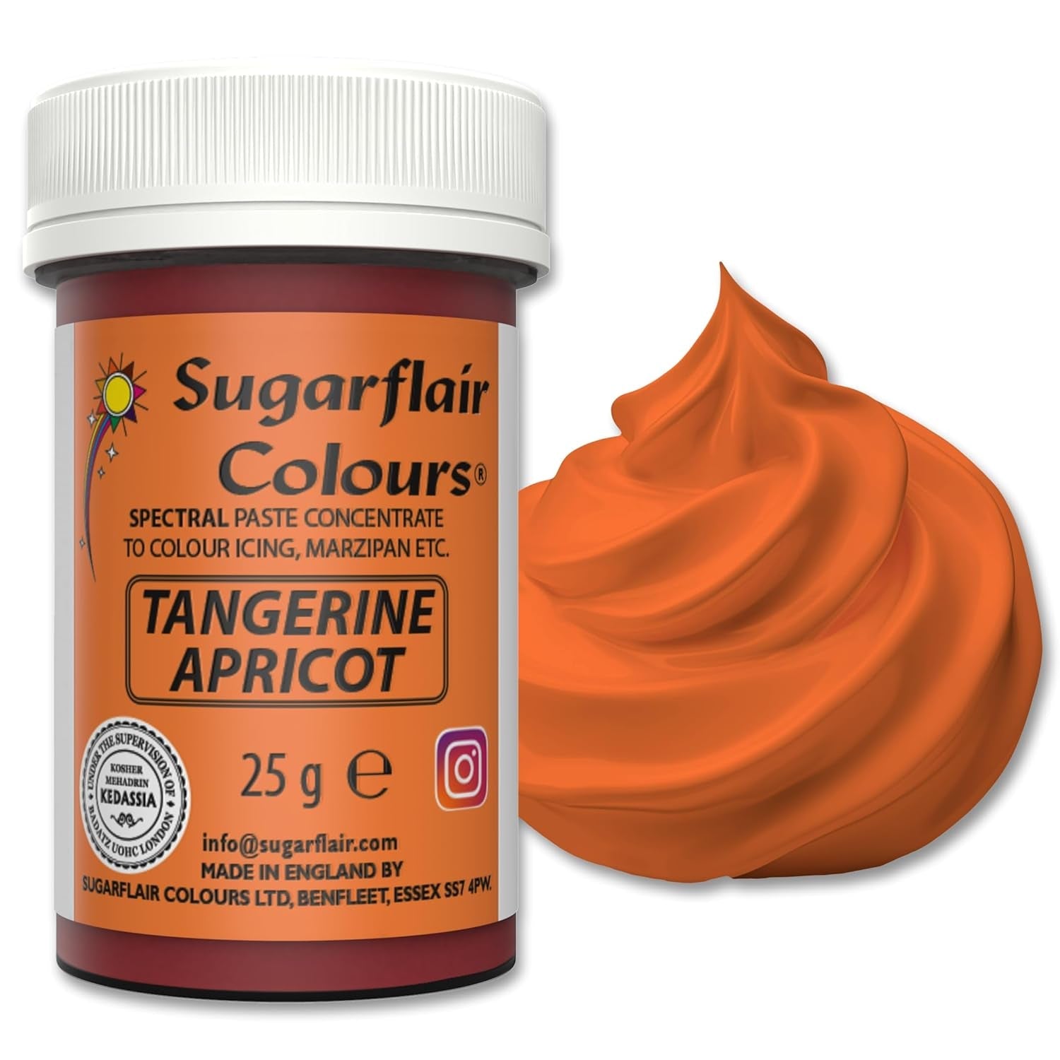 Pastă de colorant alimentar Sugarflair Grafit, colorant alimentar spectral concentrat pentru cremă de unt, pastă de zahăr, glazură, mixuri pentru prăjituri, macarons și multe altele! - 25g