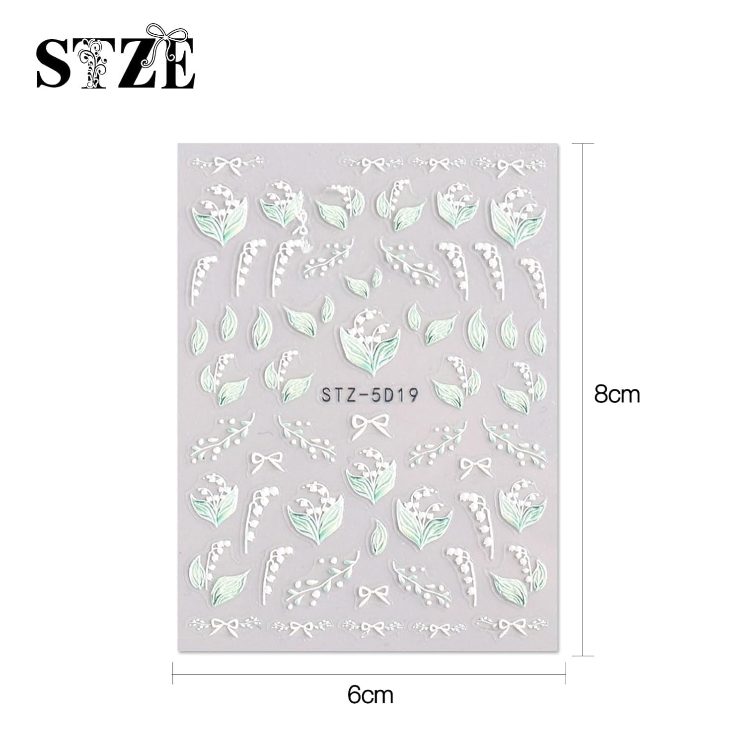 JMEOWIO 3D Nagelsticker Frühling Blume Nail Art Sticker Selbstklebend Nagelaufkleber 5D Stereoskopisch Buntes Sommer Blumen Dekoration Nageldesign Zubehör 4 Blatt
