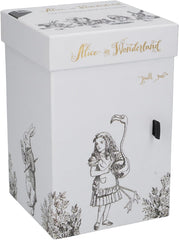 Théière et pot à lait en porcelaine fine Alice au pays des merveilles, bol en porcelaine et pot à lait dans un coffret cadeau de luxe