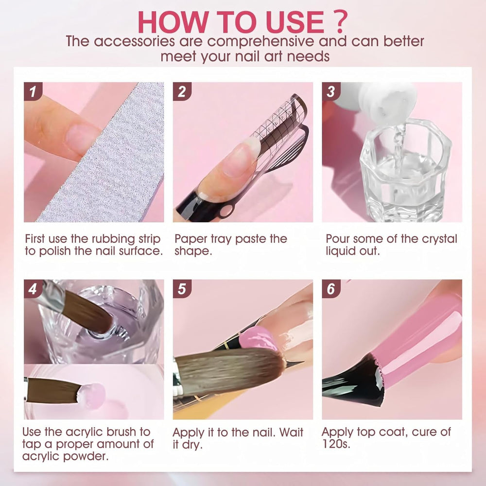 Solution de lissage Polygel, kit de solution de glissement Polygel, solution de lissage 75 ml, comprend 5 pinces à ongles, 3 brosses à ongles, 1 tasse en cristal, 100 feuilles de nettoyage