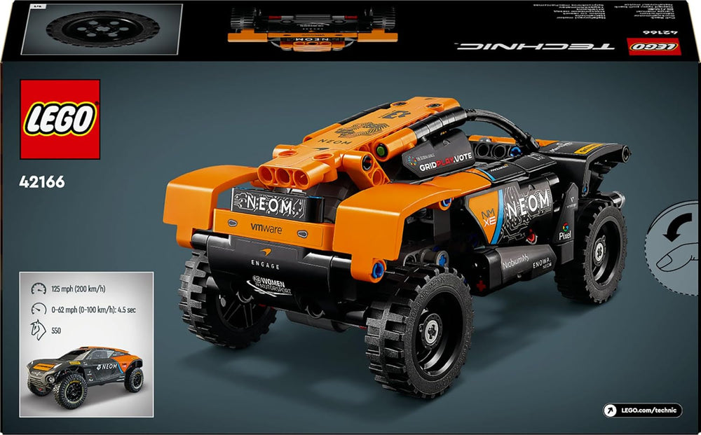 LEGO Technic NEOM Mclaren Extreme E Ensemble de voiture de course, jouet à moteur pour enfants, voiture éolienne à construire, cadeau technique pour garçons et filles de 7 ans 42166 Ensembles de construction Besuche den LEGO-Store