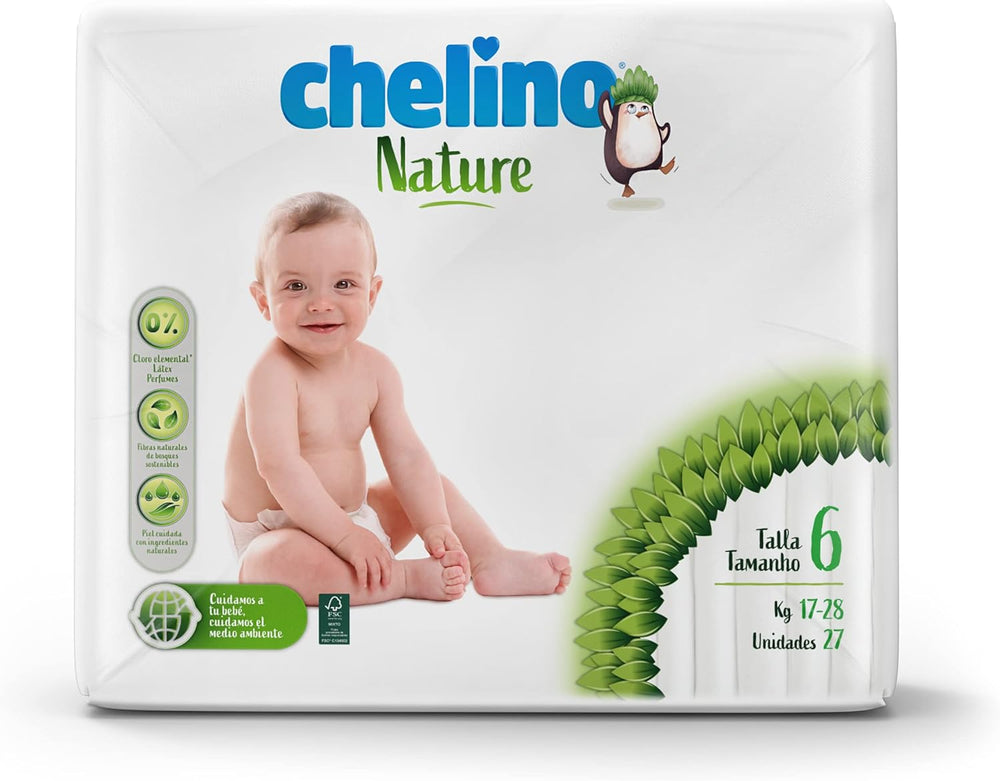 Couche bébé Nature, taille 6 (17-28 kg), 162 couches