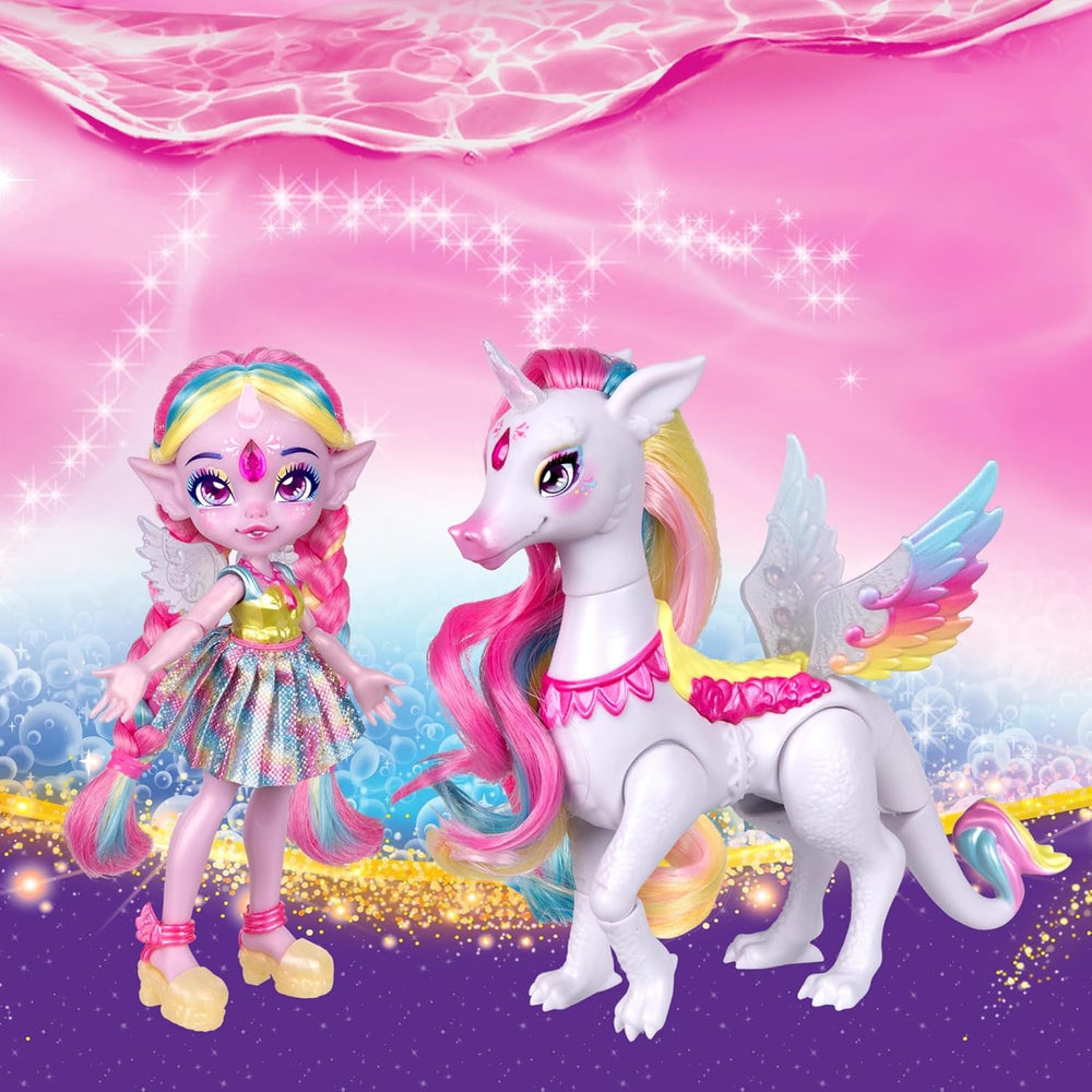 Magic Pixlings Pop + Pony Set avec chiot et poney - Magic Unboxing mit speziellen Zaubern - Chien avec langen Mähnen zum Kämmen - Kinder ab 3 Jahren behrumt - MG104000