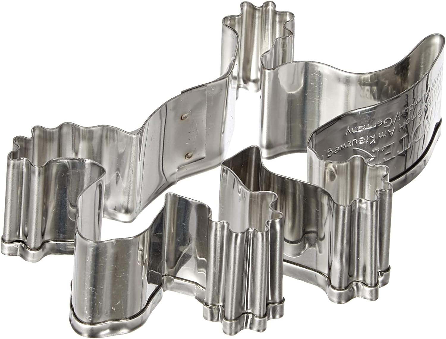 Boîte à biscuits Städter, acier inoxydable, lézard env. 7 cm, 7 x 4,5 x 2 centimètres, argent