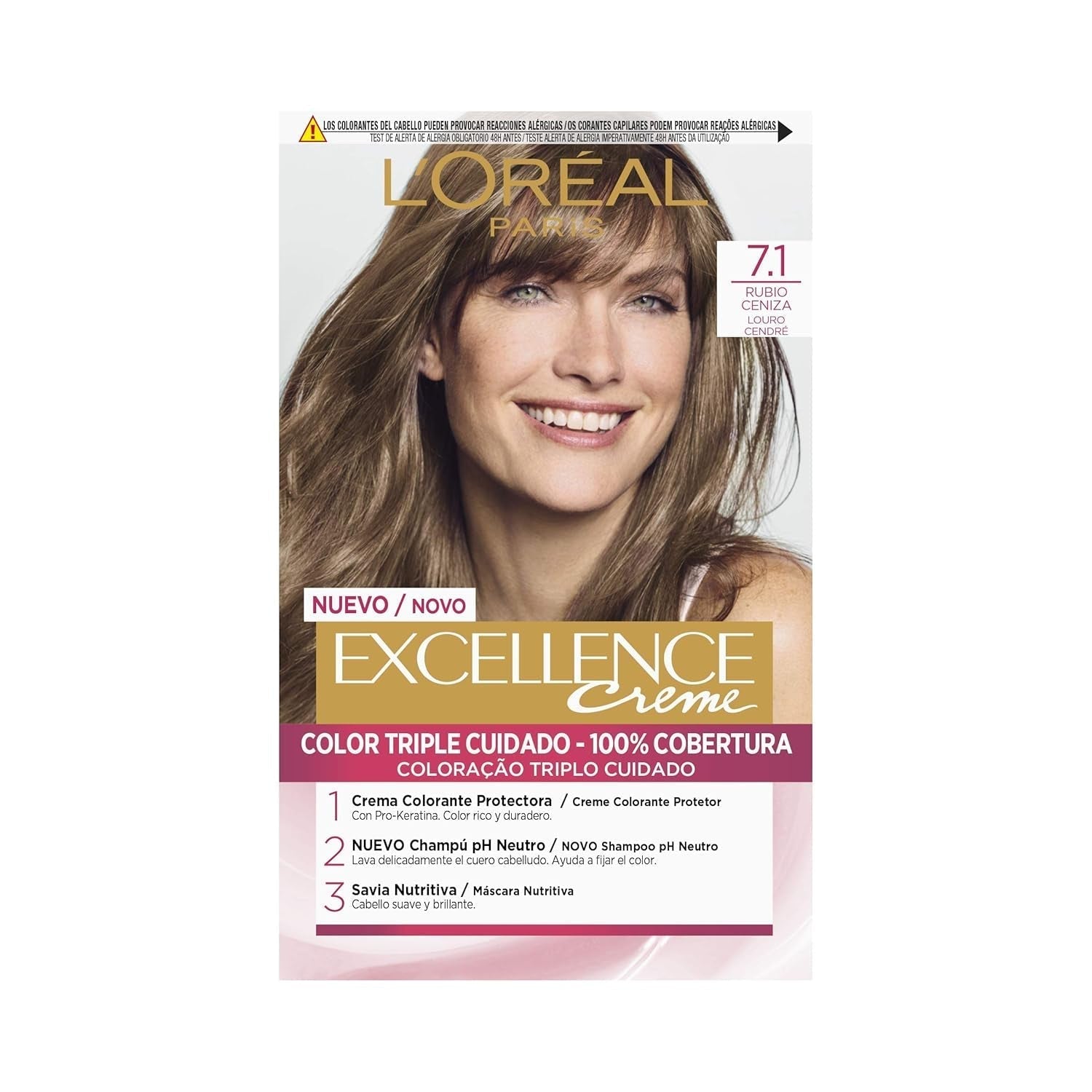 L'Oréal Excellence Creme N.1 Naty Shop Teinture capillaire 7.1 Blond cendré 1 pièce (lot de 1)
