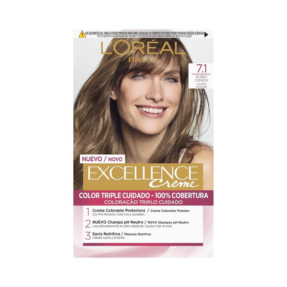 L'Oréal Excellence Creme N.1 Naty Shop Teinture capillaire 7.1 Blond cendré 1 pièce (lot de 1)