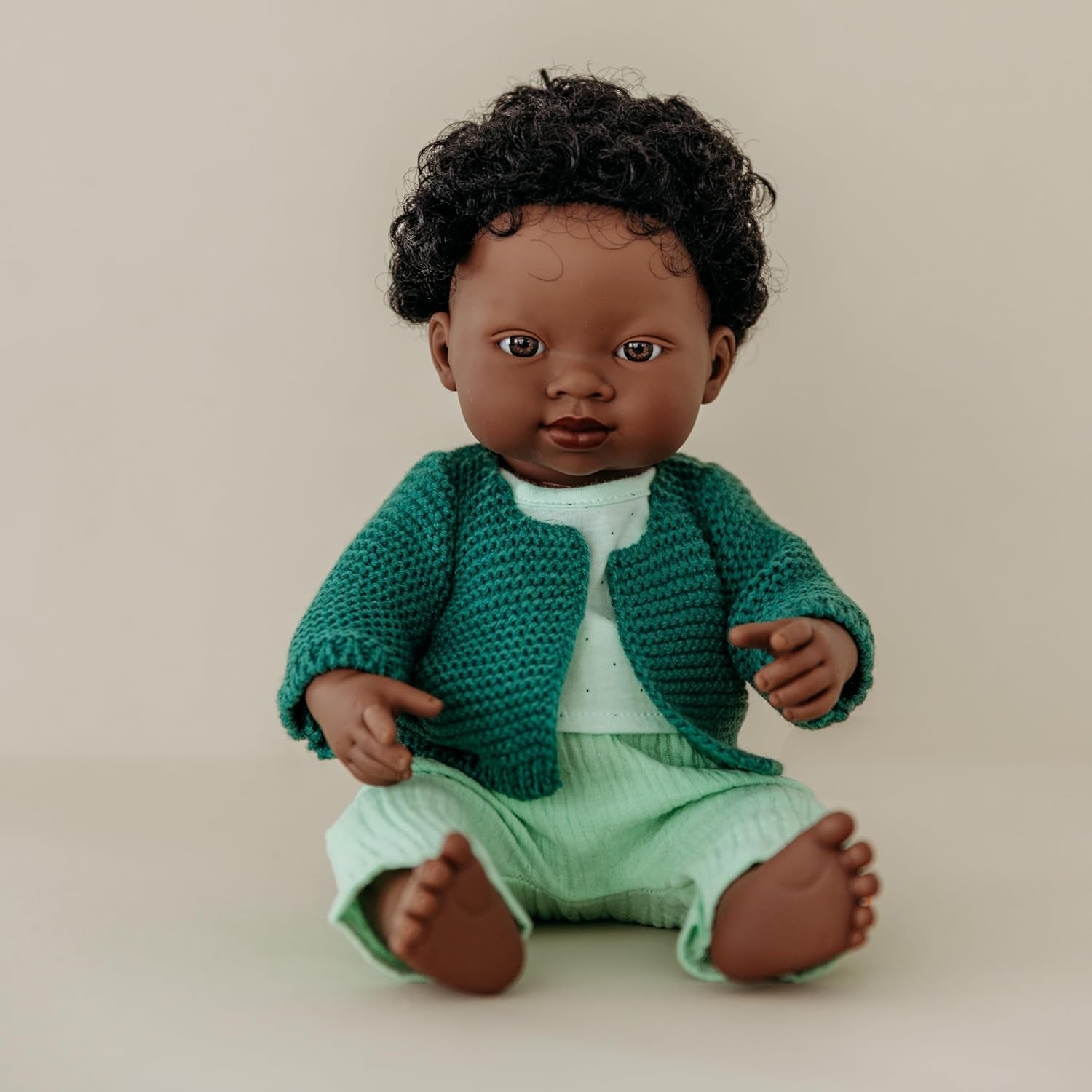 Miniland Babypuppe afrikanischer Junge 38cm-31053, Zufällig