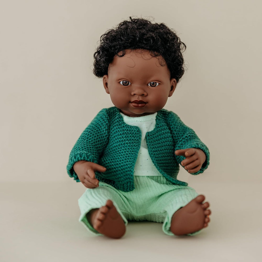 Miniland Babypuppe afrikanischer Junge 38cm-31053, Zufällig