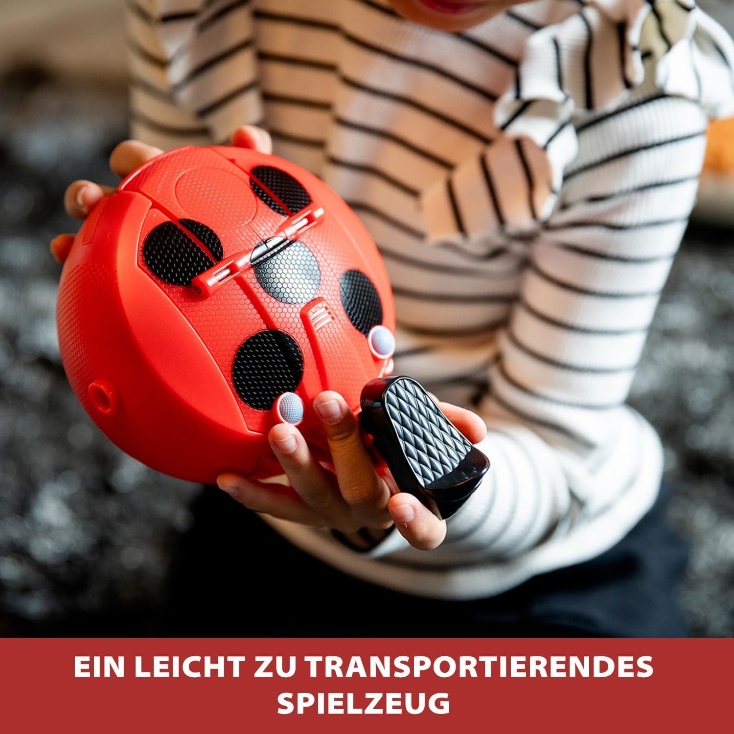 Bandai - Miraculous Ladybug - Trottinette Miraculous Switch'n Go + Poupée Articulée Ladybug Lucky Charm 26 cm - P50668