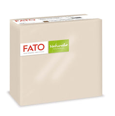 Fato - Serviettes en papier jetables naturelles à 4 plis, respectueuses de l'environnement, paquet de 40, taille 38 x 38, 2 épaisseurs, papier 100 % recyclé