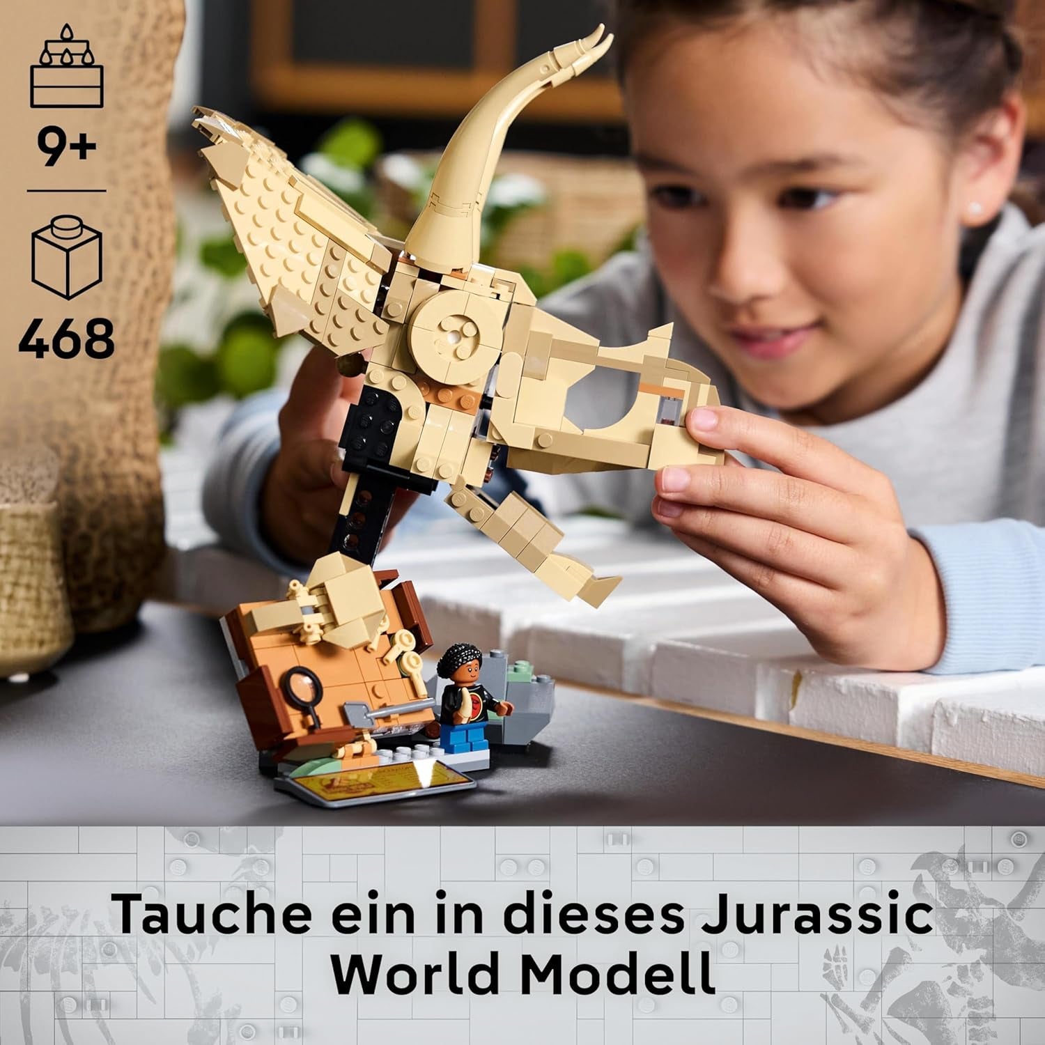 LEGO Jurassic World Fossiles de dinosaures : modèle de crâne de tricératops, jouet de dinosaure pour garçons et filles à partir de 9 ans, cadeau pour les enfants et les fans Jurassic World 76969 Jeux de construction Besuche den LEGO-Store