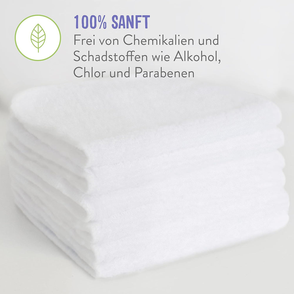 Bambino Mio Lingettes réutilisables pour bébé – Basique – Respectueuses de l'environnement, sans produits chimiques, double face, lavables, paquet de 10, nuage – L'emballage peut varier