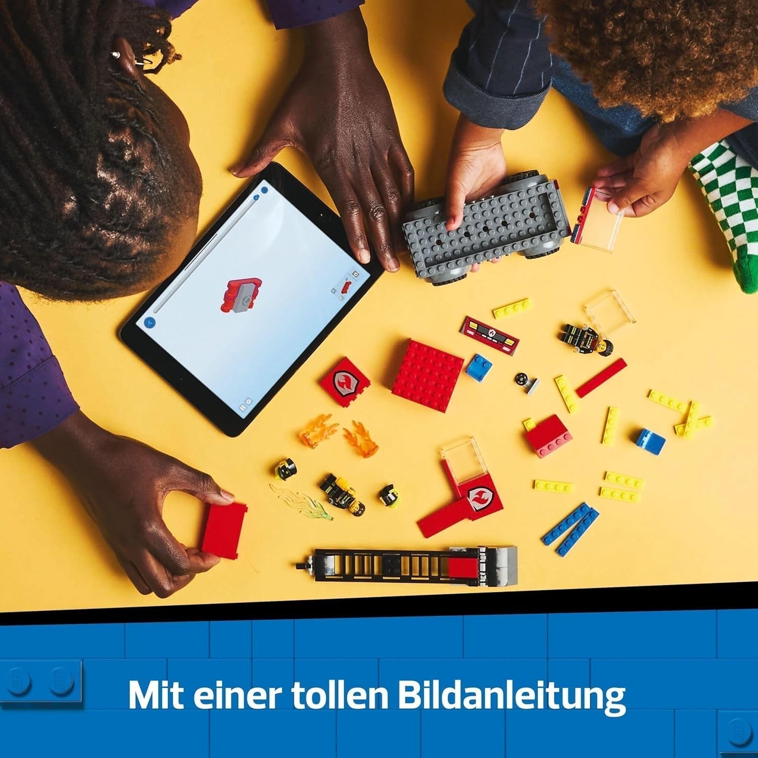 LEGO City Fire Ladder Truck - Camion de pompiers jouet avec 2 figurines de pompiers pour garçons et filles à partir de 4 ans - jouet éducatif - cadeau pour les enfants d'âge préscolaire 60463 Jeux de construction Besuche den LEGO-Store