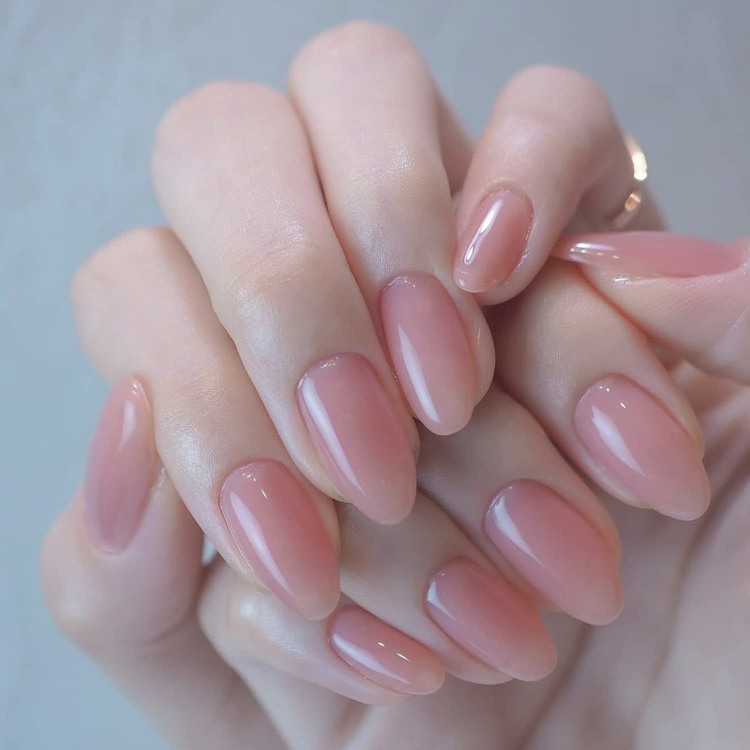 Vernis Gel Rose Transparent - 16 ml Ton de Peau LED Lampe à Ongles Translucide Gel Vernis à Ongles Nail Art Modèle M087