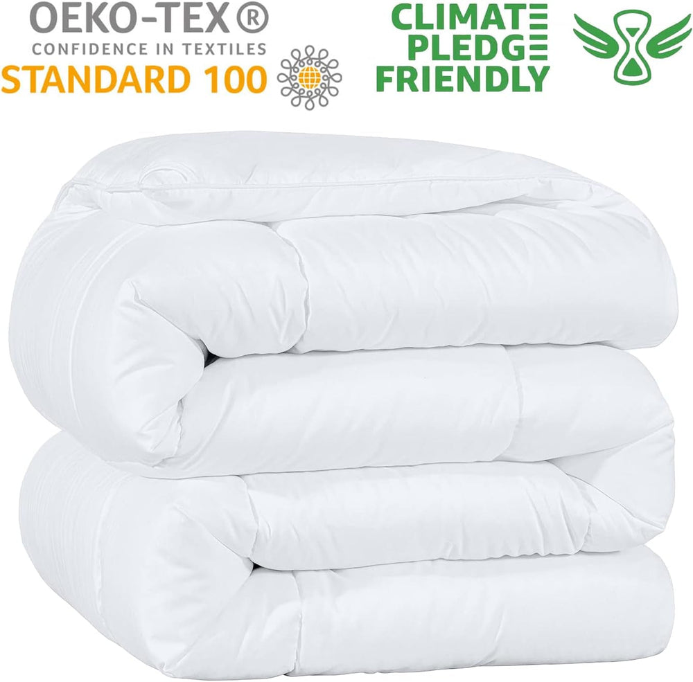 Kingsley Trend Couette alternative en duvet blanc pour toutes les saisons, toutes saisons, couette king size (2,6 m x 2,3 m), couettes et couettes douces et lavables en machine Naty Shop