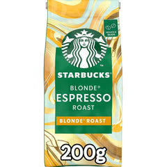 STARBUCKS Blonde Espresso Roast, torréfaction légère, grains de café entiers 200G (paquet de 6) Naty Shop Coffee