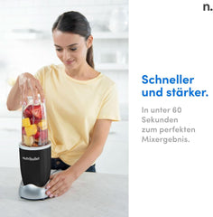 Nutribullet Pro, 900 Watt Leistung, Einfach and Schnell in Der Anwendung, Kompakt, Leicht Zu Reinigen, Mit 700 Ml Becher, Smoothiemixer, Smoothie Maker, Electric Mixer, NB904B, Schwarz Mother and Child Naty Shop
