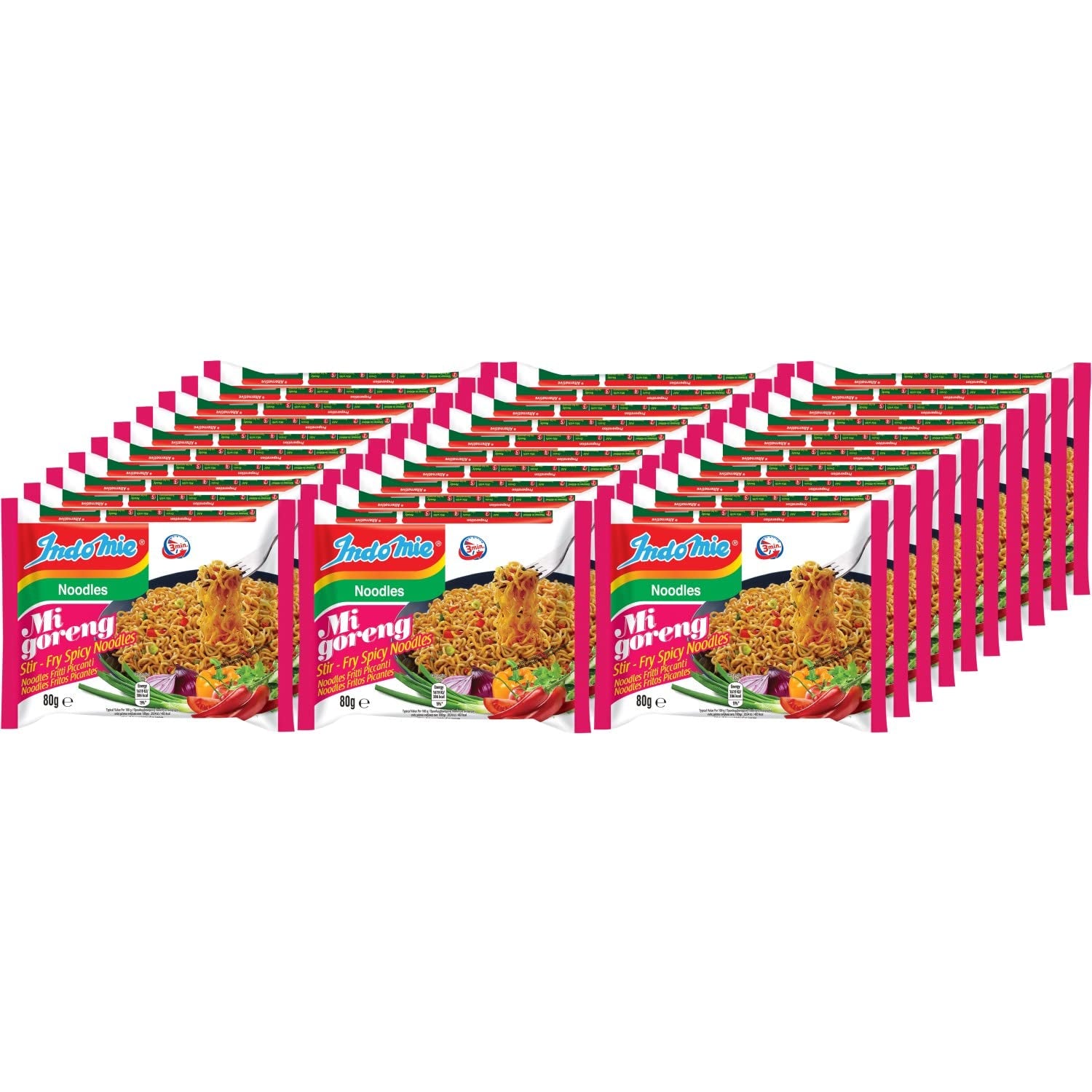 INDOMIE - Nouilles instantanées Mi Goreng - Multipack (40 x 80g)