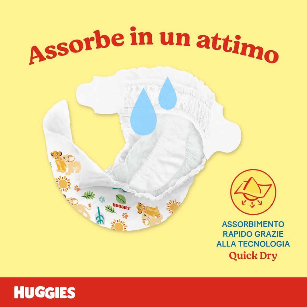 Couches Huggies Unistar, taille 4 (7-14 kg), paquet de 128 couches (de base)