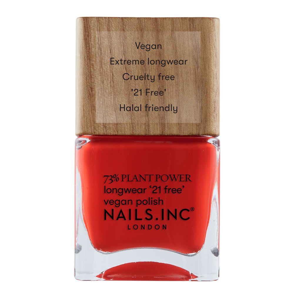 Nails Inc - GLOWING SOMEWHERE Plant Power Vernis à ongles végétalien - 73 % à base de plantes, 100 % végétalien et sans cruauté envers les animaux - Manucure parfaite, perle étincelante - Pour un nail art respectueux de l'environnement