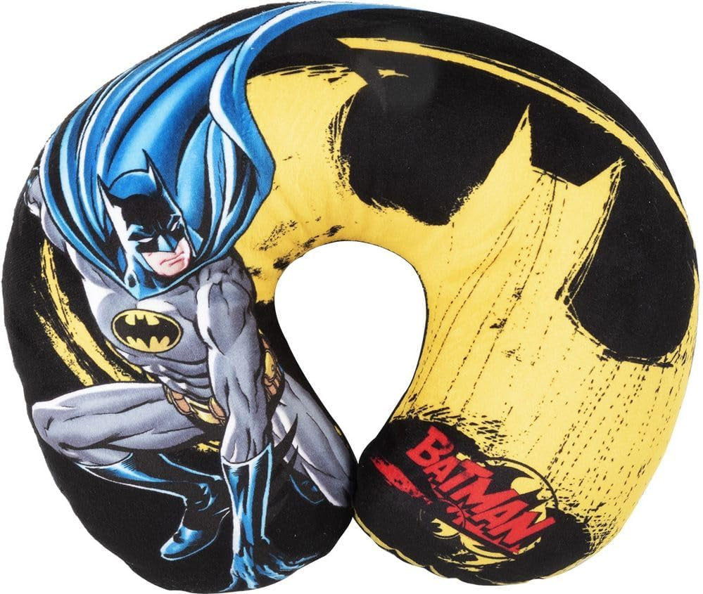 DC Comics Coussin de voyage doux Batman pour voiture - Sécurité enfant - Confort super-héros Bat Man, Cuscino Da Viaggio Auto, bleu clair, taille unique - Naty Shop Default Title