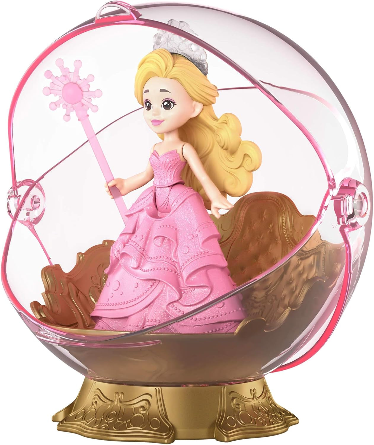 Mattel Universal Pictures Bula Plutitoare a Glindei Rea, Set de Joacă cu Vehicul și Păpușă Mică Glinda în Aspect Familiar, Inspirată de Film, JFM25, [Multicolor]