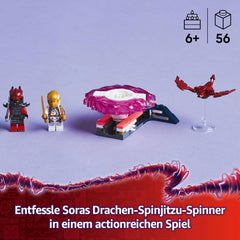 LEGO NINJAGO Le dragon Spinjitzu de Sora - Jouet Ninja d'action avec 2 figurines - Petit ensemble de jeu pour enfants - Idée cadeau pour garçons et filles de 6 ans 71824 Jeux de construction Besuche den LEGO-Store