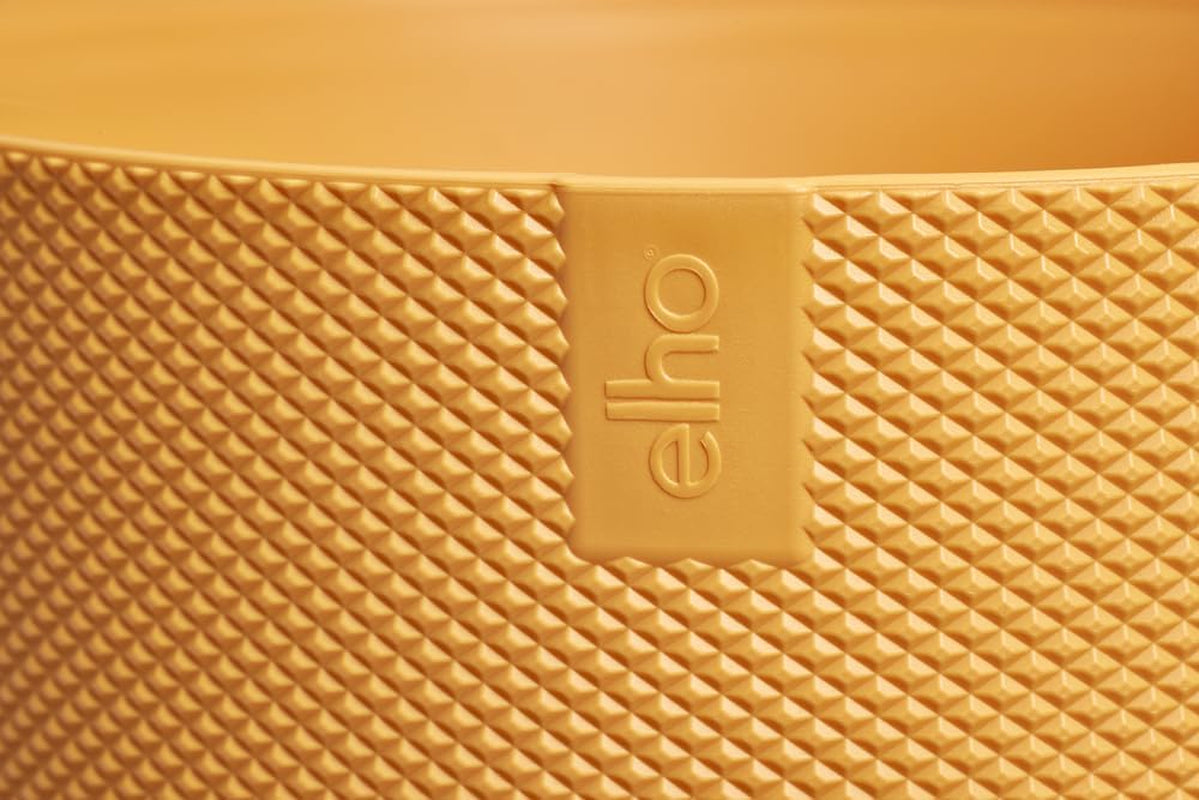 elho Jazz Round Mini 7cm - Pots de fleurs d'intérieur - 100% plastique recyclé - Ø 7 x H 6,5 cm - Jaune/Ambre