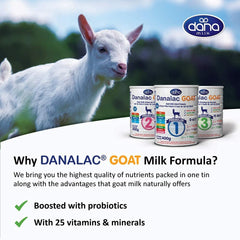 Danalac (Pack de 1) Formule avancée de lait de chèvre pour la croissance 800 g de lait en poudre pour bébé Stage 3 pour les tout-petits et les bébés de 1 à 3 ans