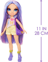 Poupée Rainbow High My Fashion Style - Violet - 28 cm Poupée mannequin violette avec tenue attrayante et sac élégant, pour jouer, poser, collectionner, pour les enfants de 4 à 12 ans