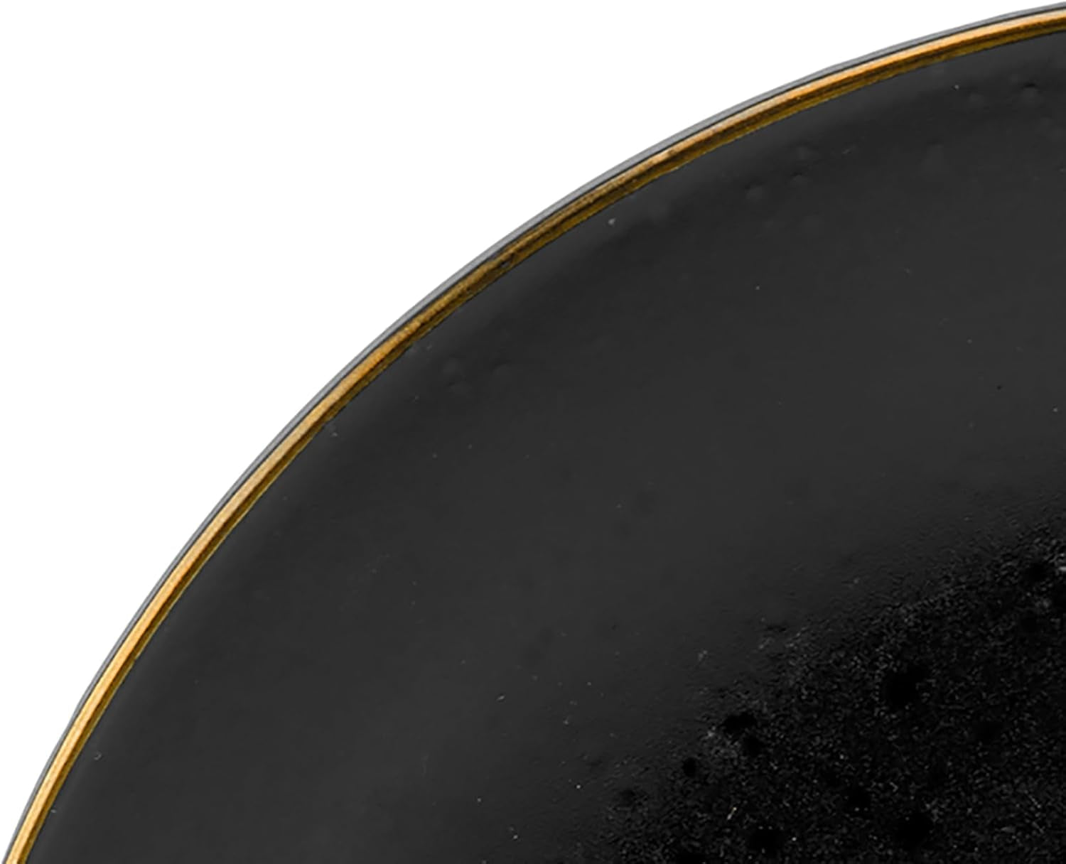CreaTable, 22699, série Industrial Gold BLACK, service de table 16 pièces pour 4 personnes, service combiné en porcelaine, passe au lave-vaisselle et au micro-ondes, fabrication de qualité