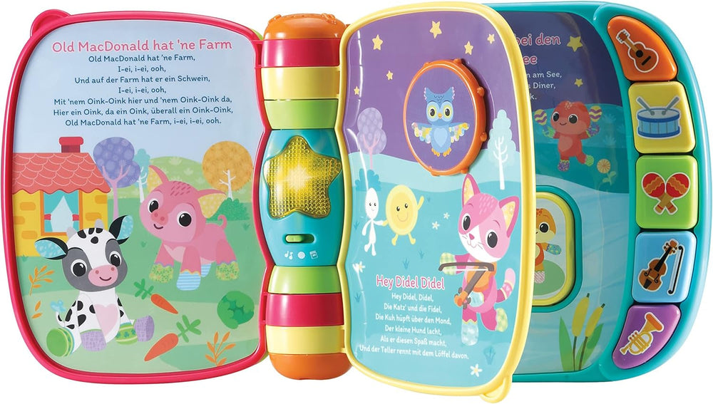 VTech Baby Adventure Play Table - Table de jeu colorée pour bébés avec 6 terrains de jeu et éléments interactifs & Baby My First Song Book Livre coloré de 6 pages et éléments mobiles pour jouer Bebe Toys Naty Shop
