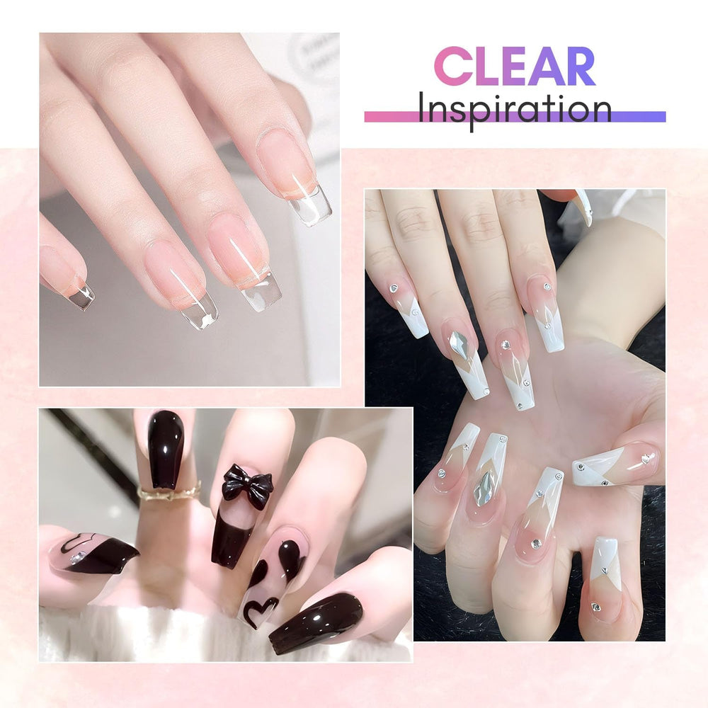 Makartt Poly Nail Extension Gel - 50 ML Extension Builder Acrylique Poly Nail Aufbaugel Extender Gel pour Gel Nägel pour Nagelverlängerung, Nagelstärkung, Nail Art Décoration(Transparent)