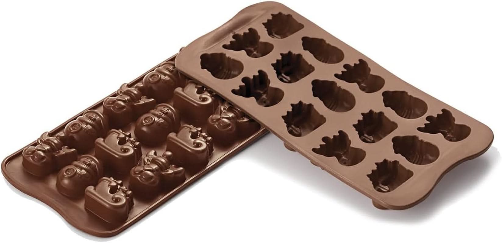 Silikomart 199194, pour Pralines au Chocolat, motif Hiver Cuisine Naty Shop