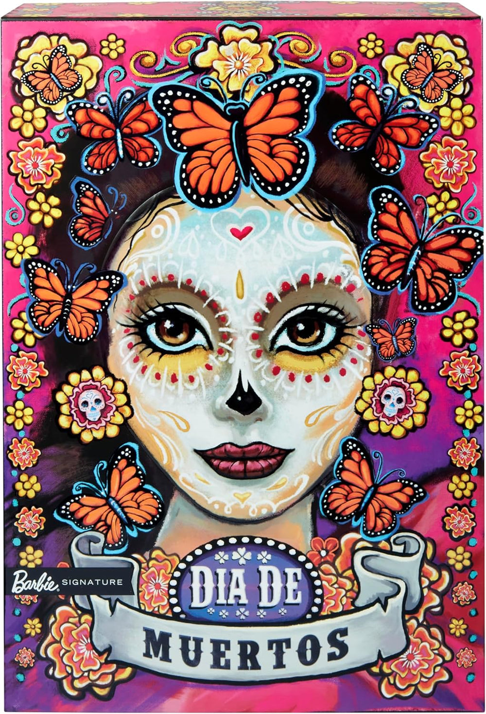 Poupée Barbie Day of the Dead - Édition limitée avec robe et bijoux traditionnels, comprend un support et un certificat de collectionneur, pour les collectionneurs et les fans à partir de 6 ans, HJX14