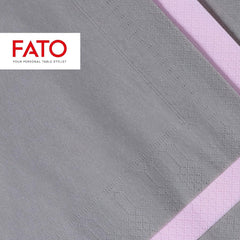 - Serviettes en papier jetables, Idéales pour apéritifs et cocktails, Paquet de 100 serviettes, Taille 24X24, Plié 4 fois, 2 couches, Couleur Gris, Papier 100% pure cellulose, Certificat Fsc