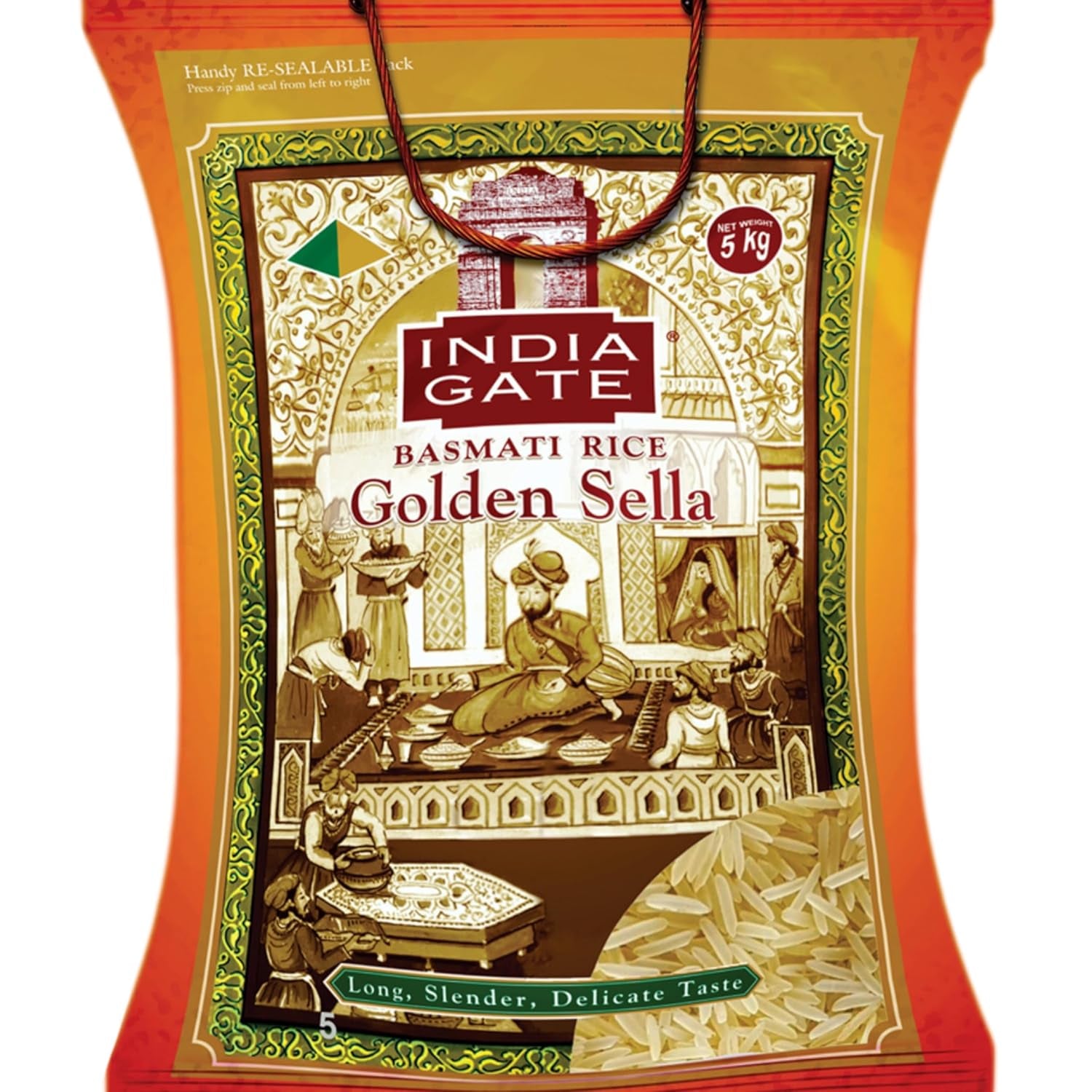 INDIA GATE Premium Basmati Rice – Riz fin à grains longs, aromatique, d'Inde, à grains longs fins (1 x 5 kg)