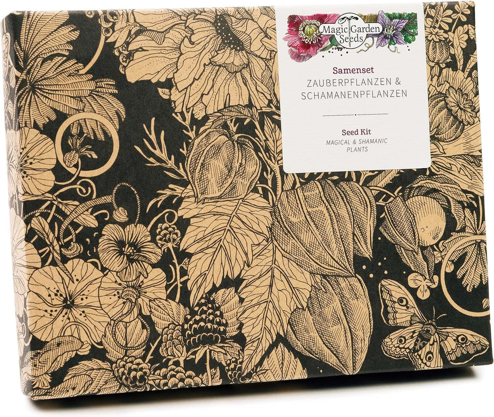 Magic Garden Seeds - Zauber- & Schamanenpflanzen - Samen Geschenk Set Mit 5 Magischen Kräutern Für Magie Im Garten - Kräuter Anzuchtset Mit Alraune, Bauerntabak, Salbei, Bilsenkraut Und Habichtskraut