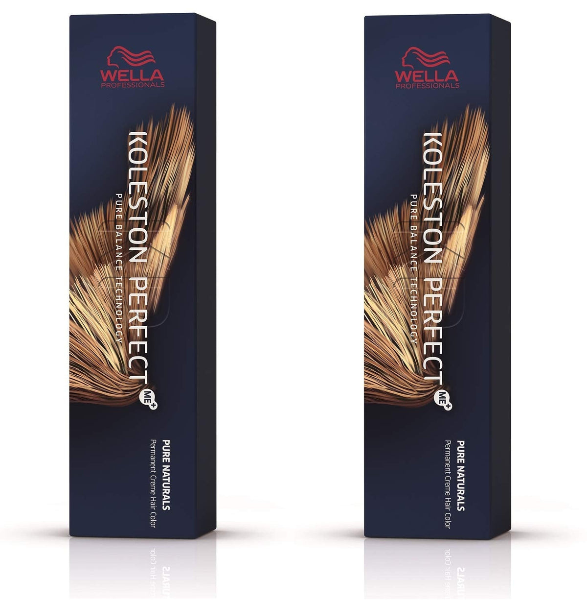 Wella Professionals Wella Koleston Perfect ME KP Pure Naturals 5/00 Châtain Clair Naturel Intense, lot de 2 Teinture capillaire Naty Shop Marron, blanc 60 ml (lot de 2)