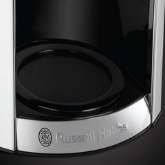 Russell Hobbs Luna Grey Cafetière [minuterie numérique, pomme de douche pour une extraction et un arôme optimaux] (1 à 12 tasses, carafe en verre 1,5 L, plaque chauffante, 1000 W) Cafetière à filtre 23241-56