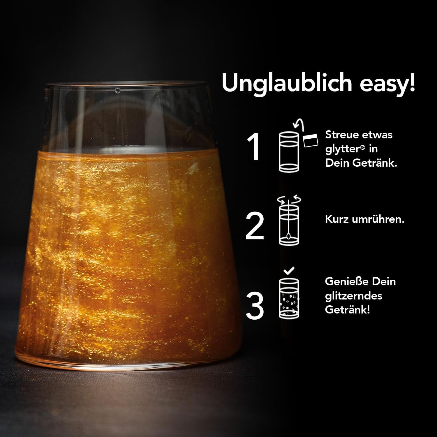 Glytter, Paillettes comestibles pour boissons et liquides, 10 grammes Glitter Naty Shop